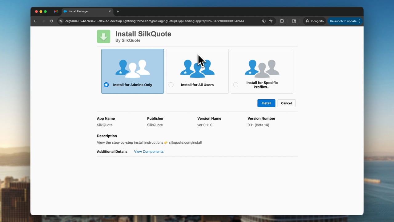 SilkQuote Install Video